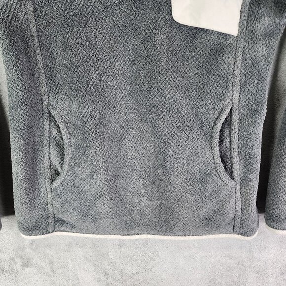 Womens Gray Patagonia Polartec Fleece Pullover Jacket 1/4 Snap Button Size S - Picture 3 of 11